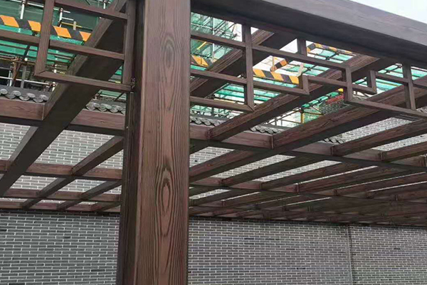 亳州车库入口不锈钢仿木纹漆施工